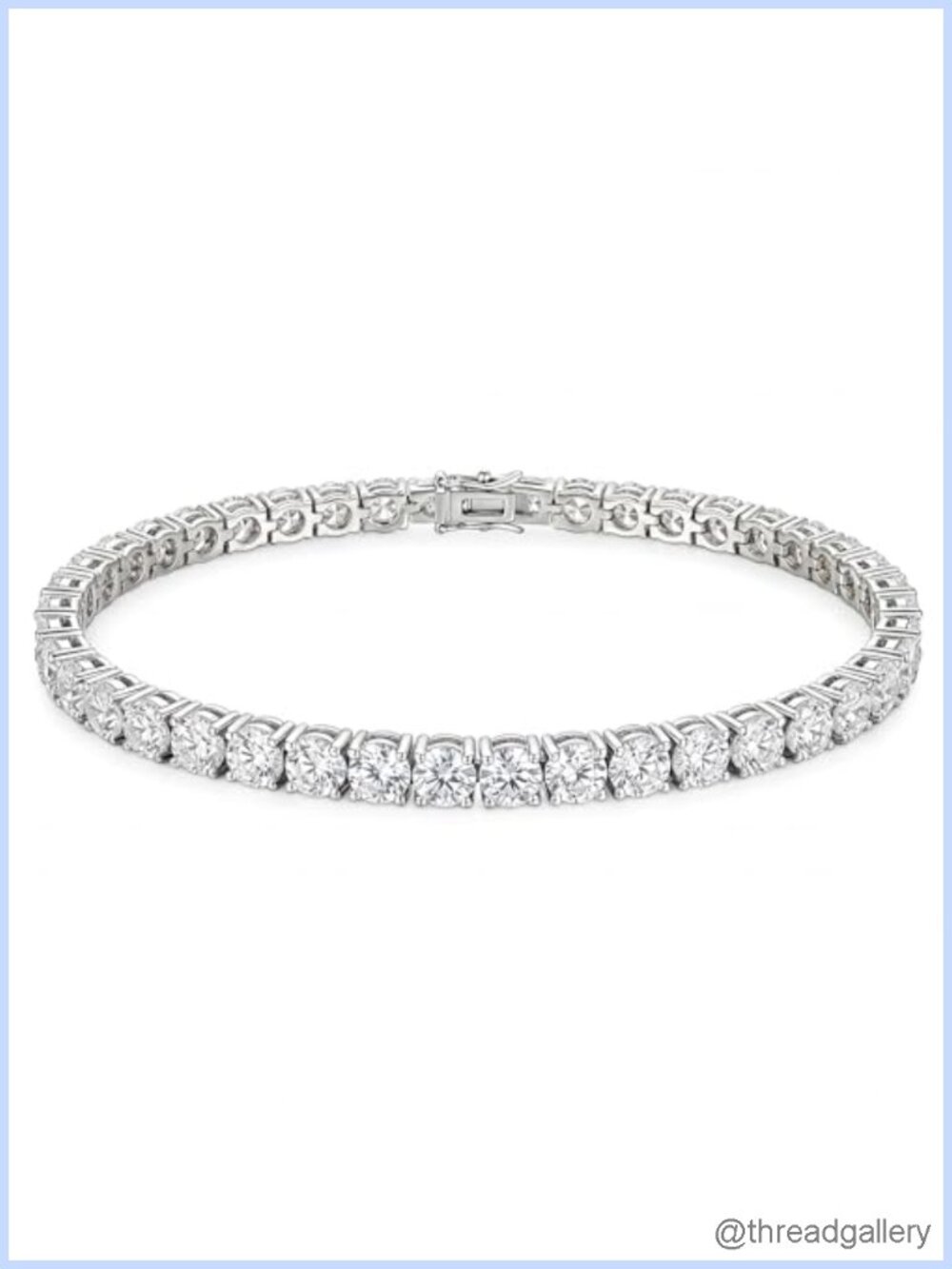 14K Plated Cubic Zirconia Tennis Bracelet 7/7.5